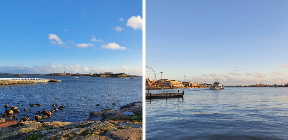 Suomenlinna a loď na Suomenlinnu